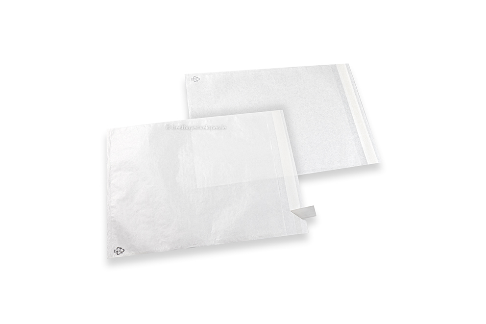 White glassine bags with peel-and-seal strip - 200 x 230 mm