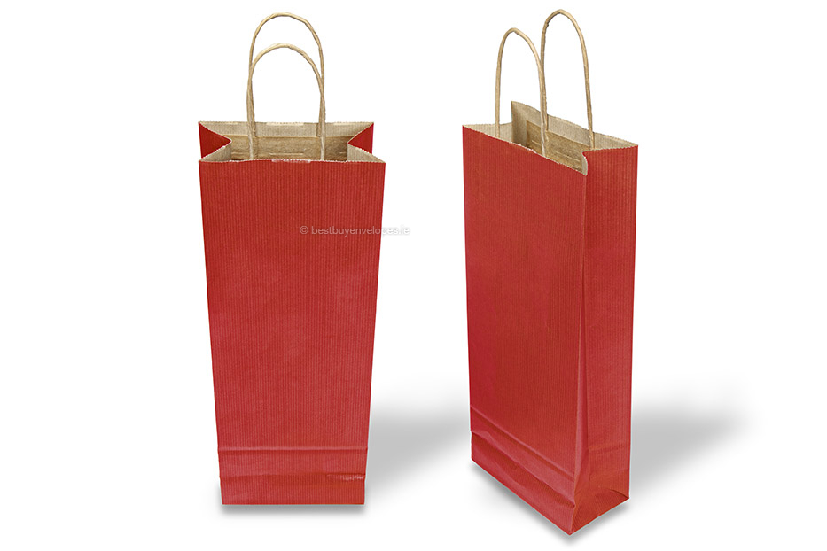 Paper wine bags - dark red