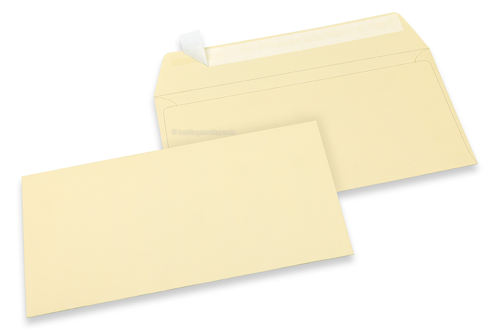 Ivory white coloured paper envelopes - 110 x 220 mm