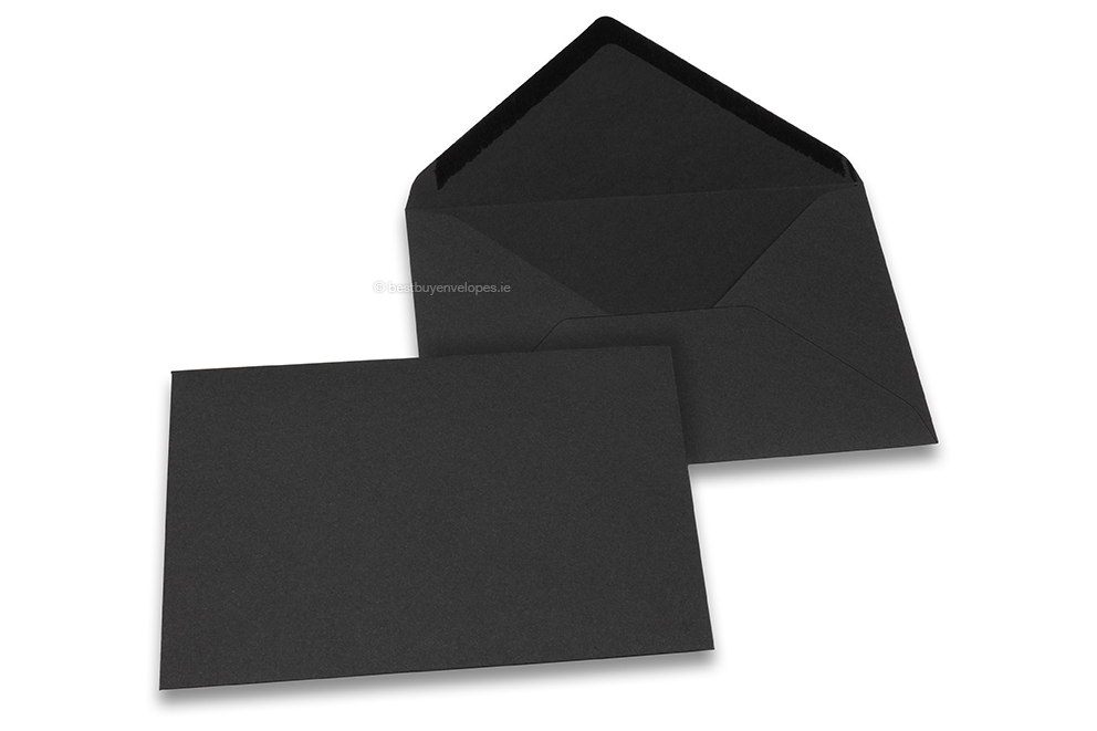 Recycled envelopes - black 114 x 162 mm