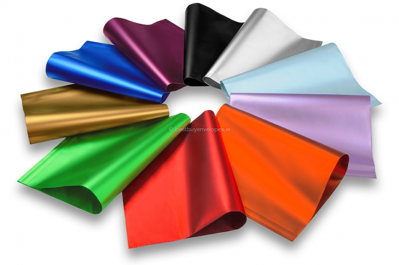 Coloured matt metallic foil envelopes