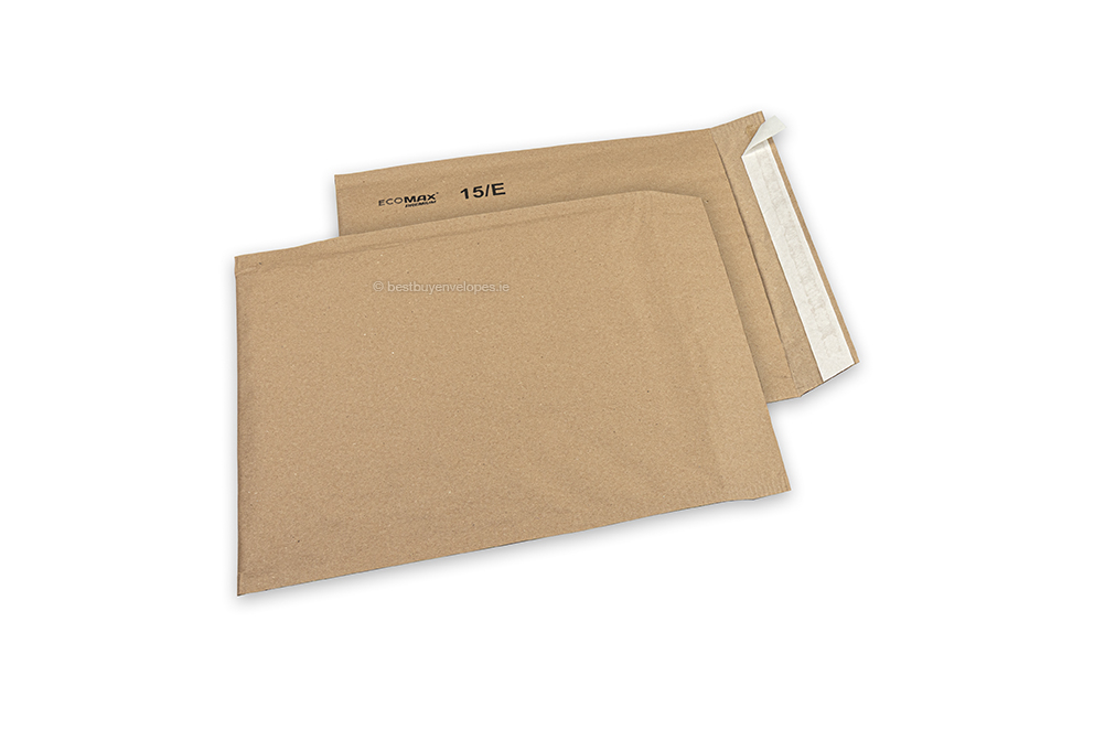 Paper padded envelopes Ecomax - 220 x 265 mm, 15/E, brown