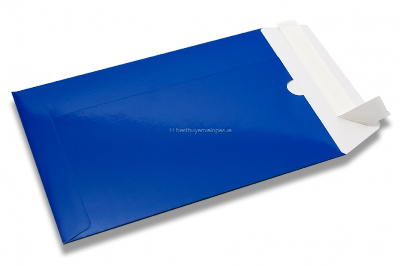 Blue coloured cardboard envelopes