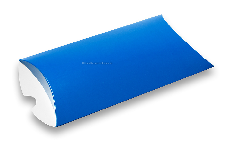 Blue coloured pillow boxes