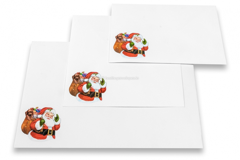Christmas card envelopes - Santa