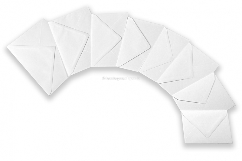 White greeting card envelopes