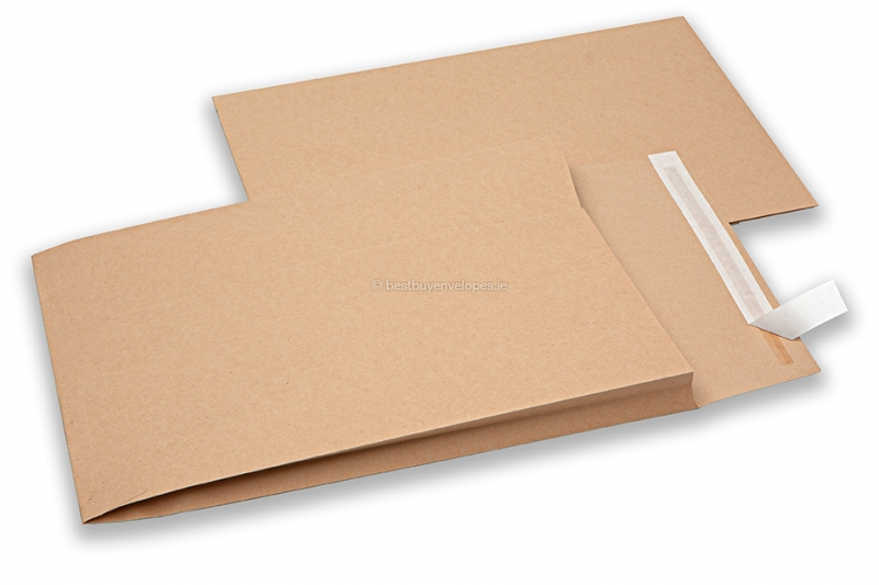Gusset pocket V-bottomed envelopes - brown