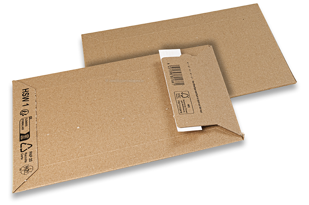 Corrugated cardboard dispatch envelopes - 190 x 265 mm