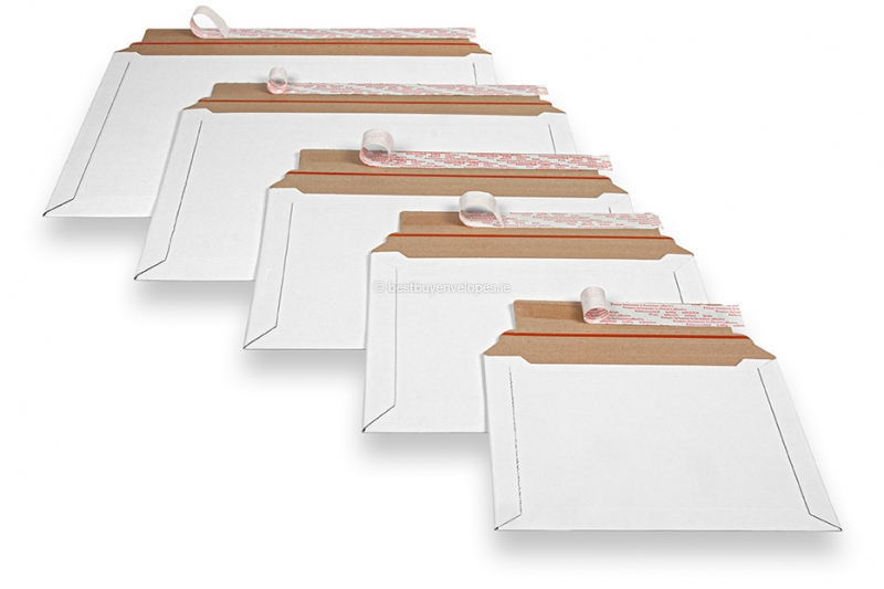 Corrugated cardboard envelopes white