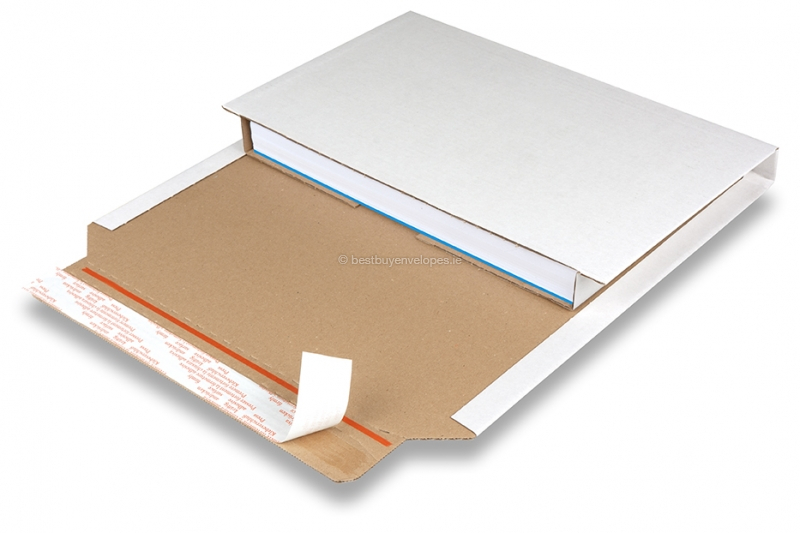 Book packaging - close the packaging with the seal strip - white