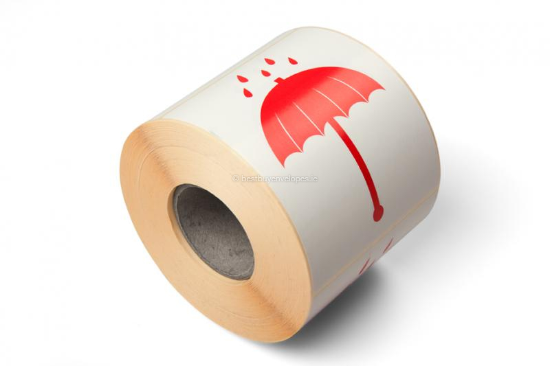 Packaging labels - Keep dry: umbrella - 90 x 115 mm