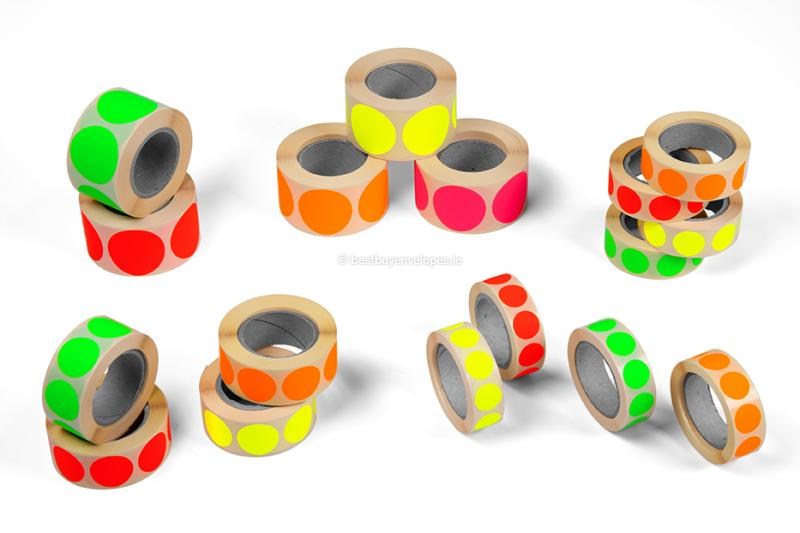 Round coloured labels 