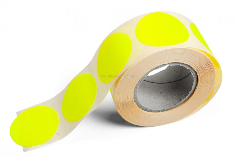 Round coloured labels - Yellow