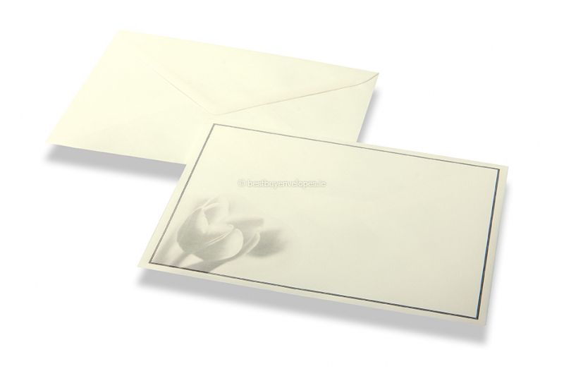 Mourning envelopes - Cream + white tulip